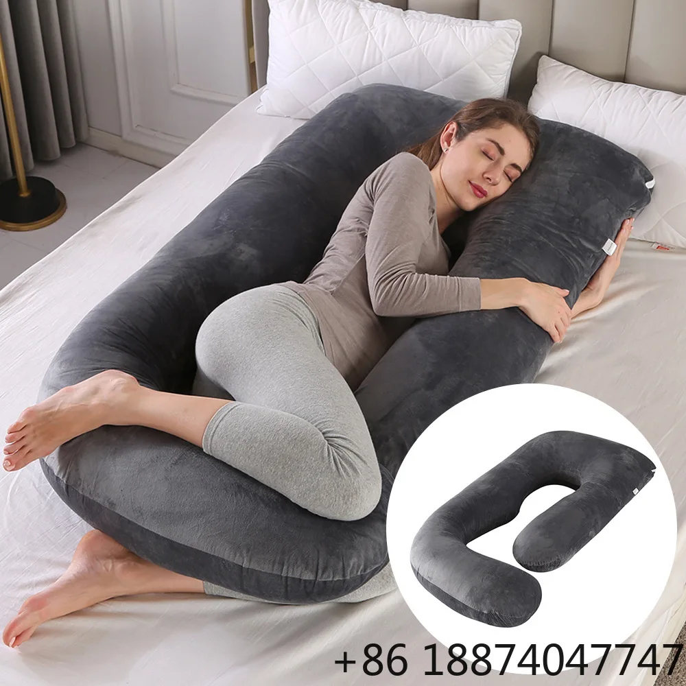 

New U Shaped Full Body Maternity Pillow with Removable Cover Support for Back Legs Belly Hips Pillows