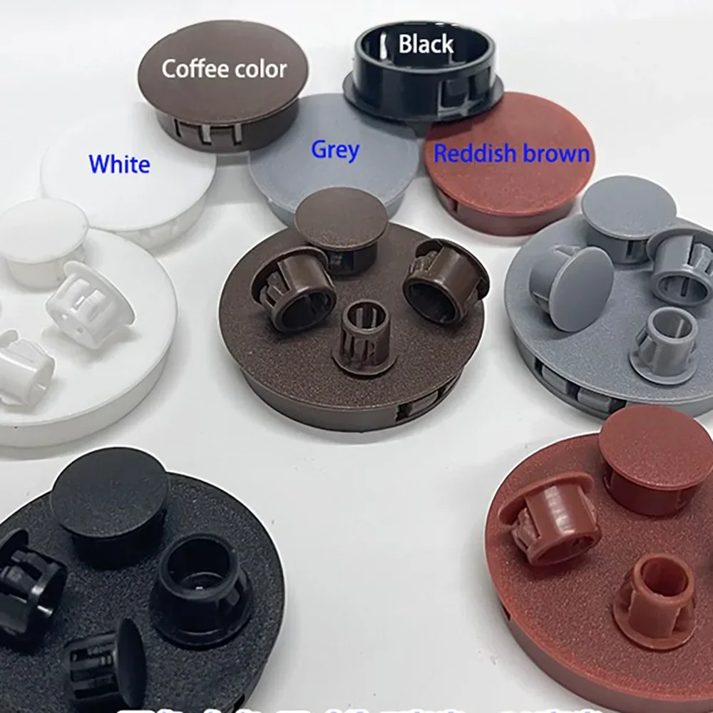 

Round Nylon Hole Plug Dust Caps Plastic Plugs Head Decorative Cover Plugging Panel Five Colours Hole Covers Doors Furniture