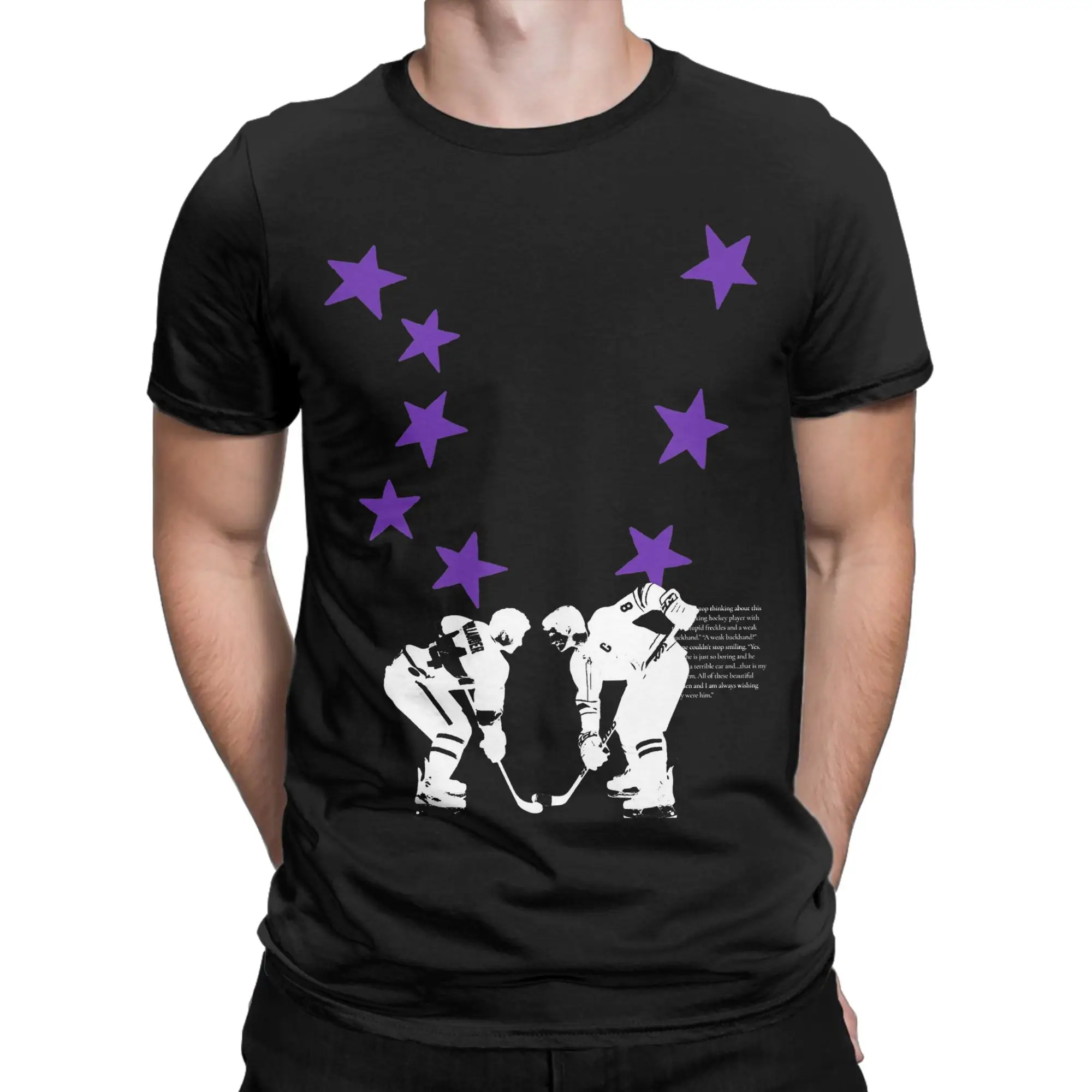 Men's Heated Rivalry Stars Ilya Rozanov Shane Hollander T Shirts Pure Cotton Clothes Vintage Tee Shirt Plus Size T-Shirt