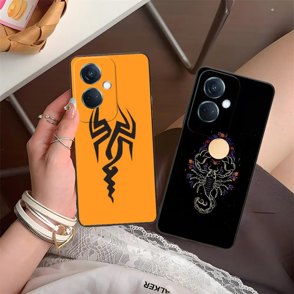 الذهبي العقرب قضية الهاتف المحمول ل ممن لهم رينو 14 13 12 11 10 9 8 7 6 5 F T Pro 5G غطاء الطباعة الملونة غطاء فاخر جميل #4