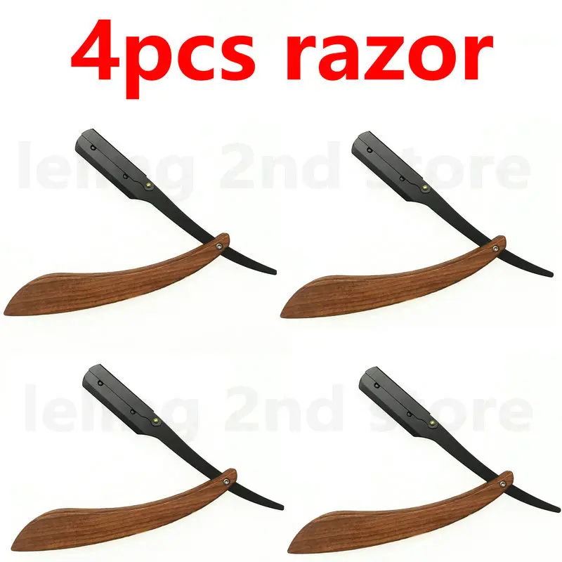 

Wood Men Shaving Barber Tools Hair Razor Folding Shaving Knife Stainless Steel Straight razor Holder