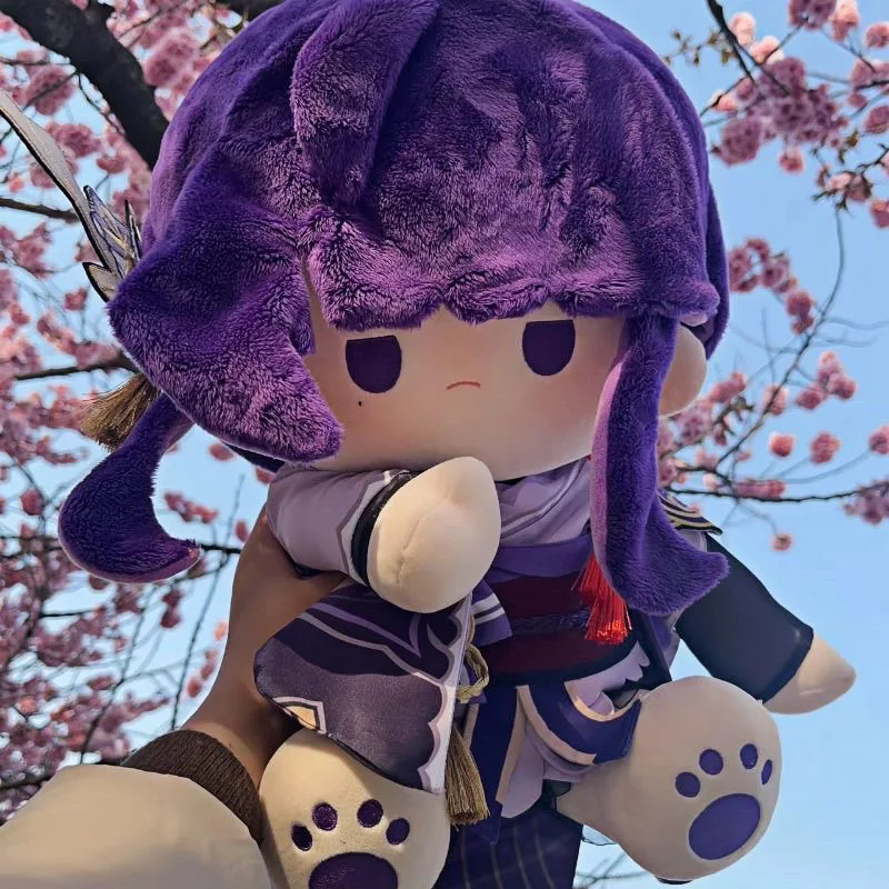 Original Genshin Impact Thunderbolt General Cosplay atributo 40cm muñeca de algodón princesa regalo estampado periférico sitio web Tongren