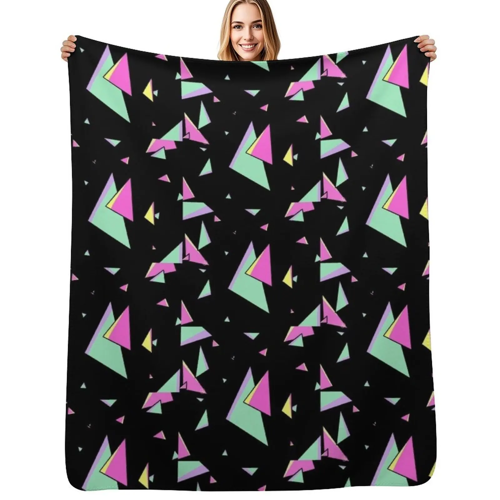 Promare Triangle Fire Aesthetic Throw Blanket No Pilling Soft Warm Blanket for Bed