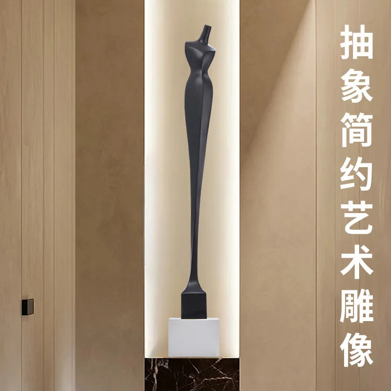 abstract art, figure sculpture ornaments, light luxury, high-end living room, entrance villa, vertical creative handicraf