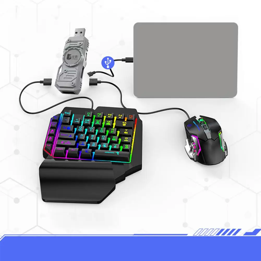 Mini Game Mobile Controller Anti Keyboard and Mouse Converter for PUBG, Call of Duty, Single Keyboard