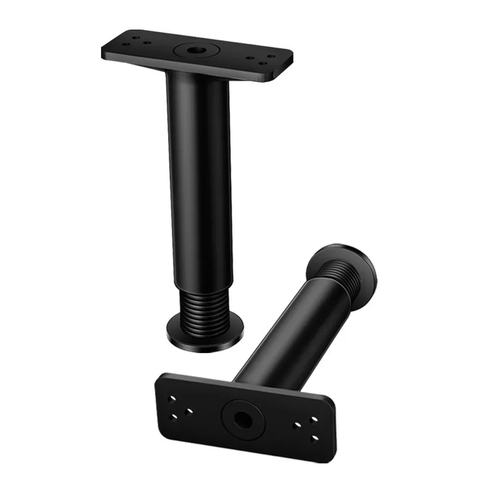 Bed Beam Support Bracket Adjustable Telescopic Heightener For Furniture Legs Fixer Black High Strength Plastic Steel