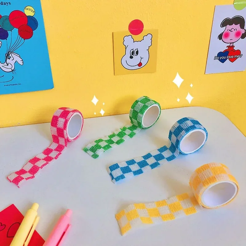 1Roll Cute Cartoon Children Finger Elastic Bandage Students Write Anti-wear Self-adhesive Protective Fingertip Cloth Finger Tape