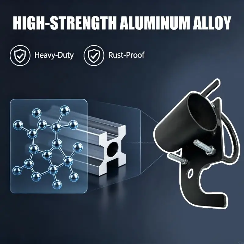 Sturdy Aluminum Trailer Chain System For 2 Inch And 2.25 Inch Coupler Featuring 7 Pin Socket Storage D7YA