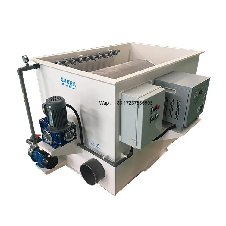 Optimal Price Factory Direct Sale Fish Farm Aerator Small Rotating Drum Filter Machine