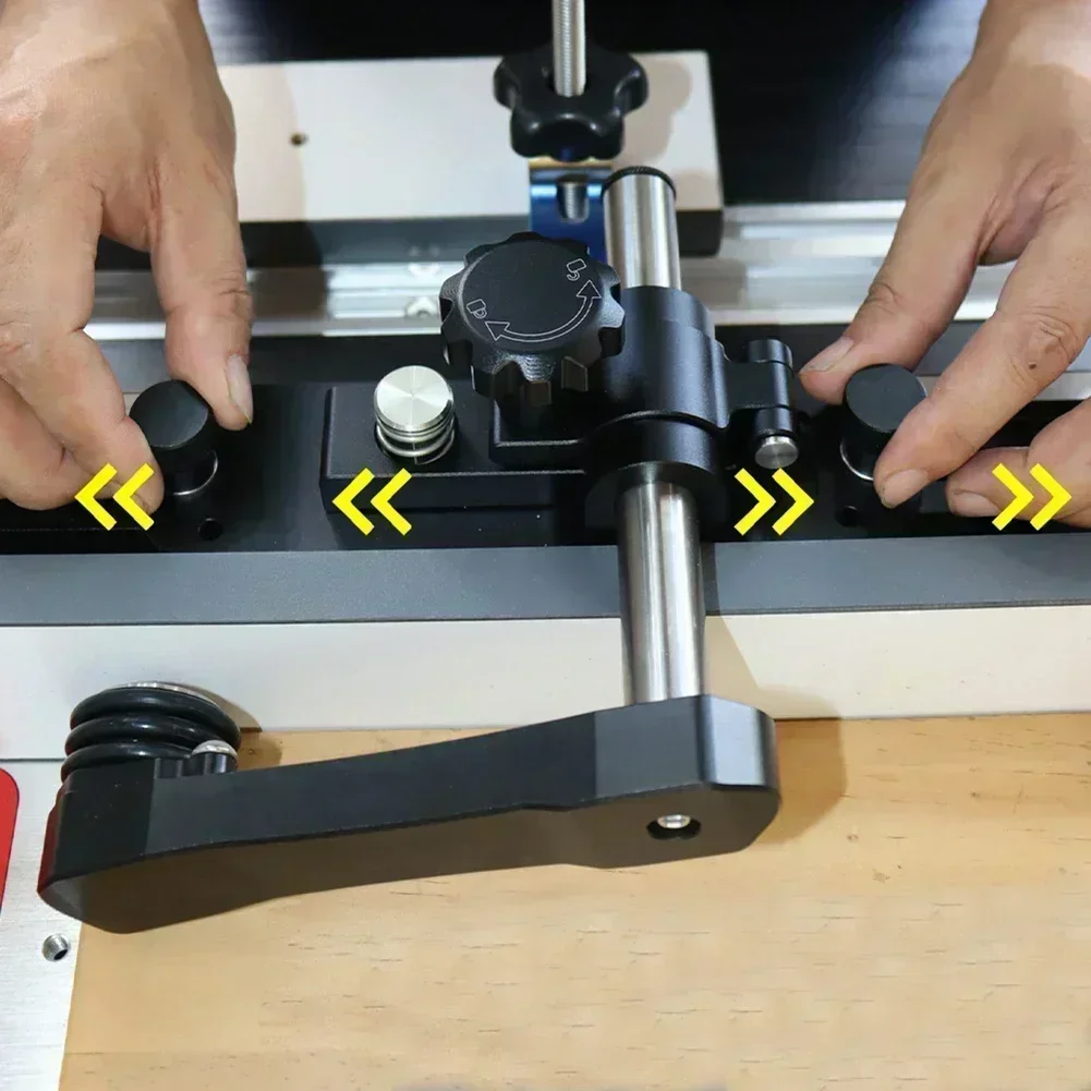 

Многофункциональное регулируемое направляющее колесо прижимного станка для деревообрабатывающей настольной пилы, направляющая, прижимная лапка, толкатель, подача, эксцентриковый прижим