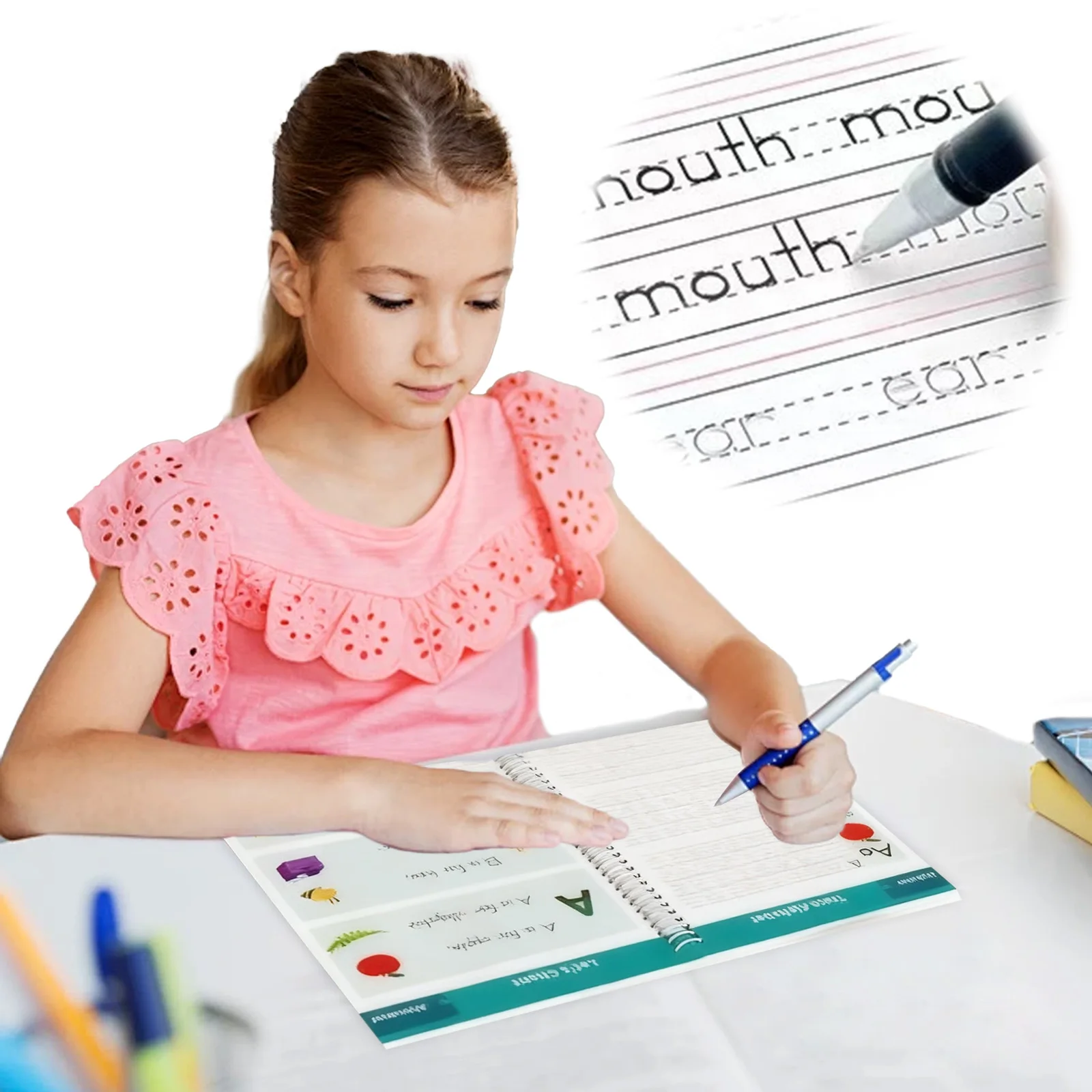 كتب ممارسة الكتابة اليدوية، مصنفات الأخدود القابلة لإعادة الاستخدام، كتب ممارسة الكتابة للأطفال من سن 3 إلى 3 سنوات، أنشطة التعلم لمرحلة ما قبل المدرسة #4