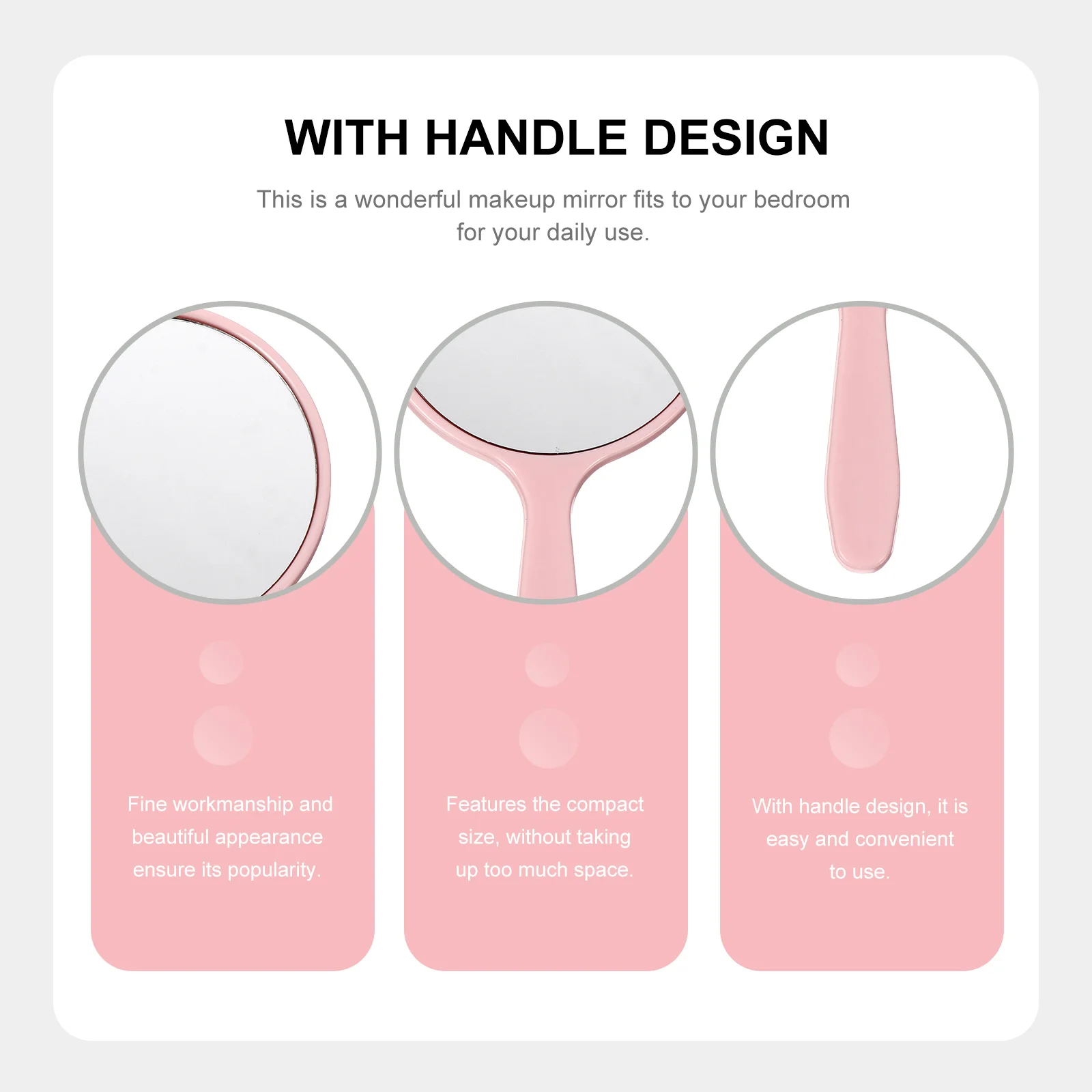 5 specchi portatili di forma rotonda dal design sottile ed elegante per set regalo di specchi per trucco essenziale da viaggio per ragazze e donne