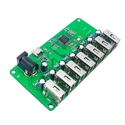 USB HUB USB2.0 Splitter 1 to 7 Port Concentrator Seven Port Expansion Module Board with Power Supply USB 2.0 Controller