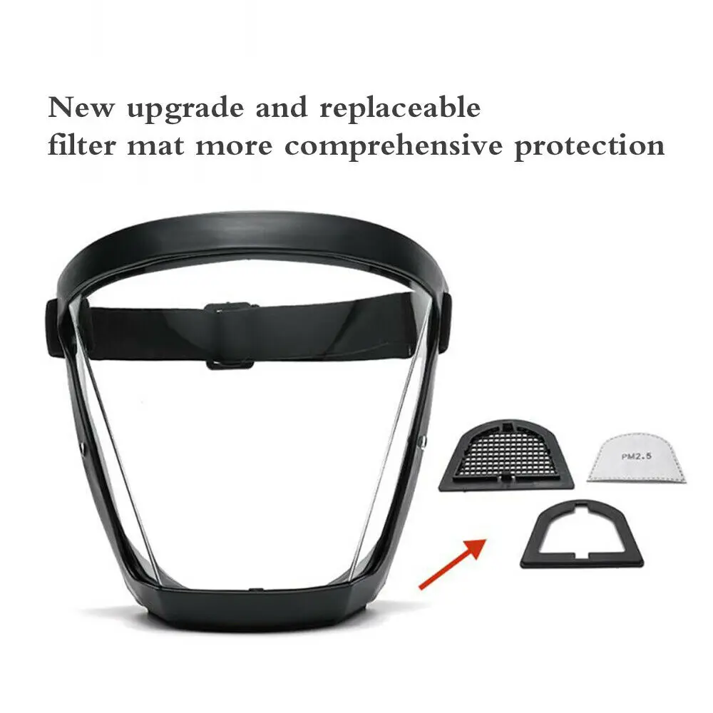 Super Protective Mask Anti-Fog Full Face Mask All-Inclusive Adults Face Shield Visor Wrap Shield Protector Face Mask 2022 New