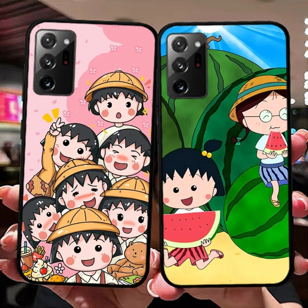 Catoon Chibi Maruko Chan Phone Case For Samsung Note 8 9 10 20 pro plus lite M 10 11 20 30 21 31 51 A 21 22 42 02 03