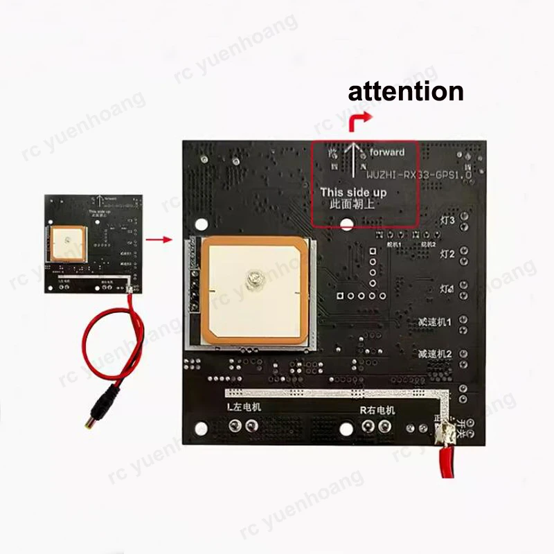 Kit de télécommande à grande main TXG4, écran coloré, lanceur sans fil, récepteur 6-12V, contrôle GPS pour bateau à appâts RC, 1 ensemble