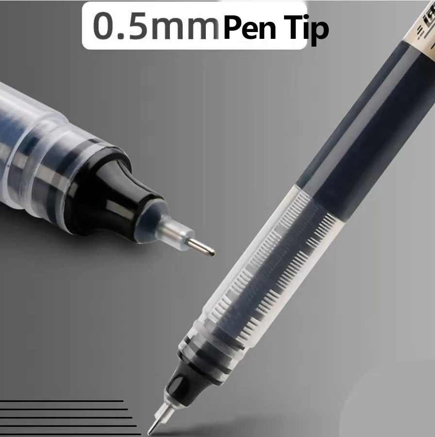 10pcs Black/Blue/Red Large Capacity Direct Liquid Gel Pen, Ink Liquid Needle Tube for Painting, Office Marking and Signature Pen