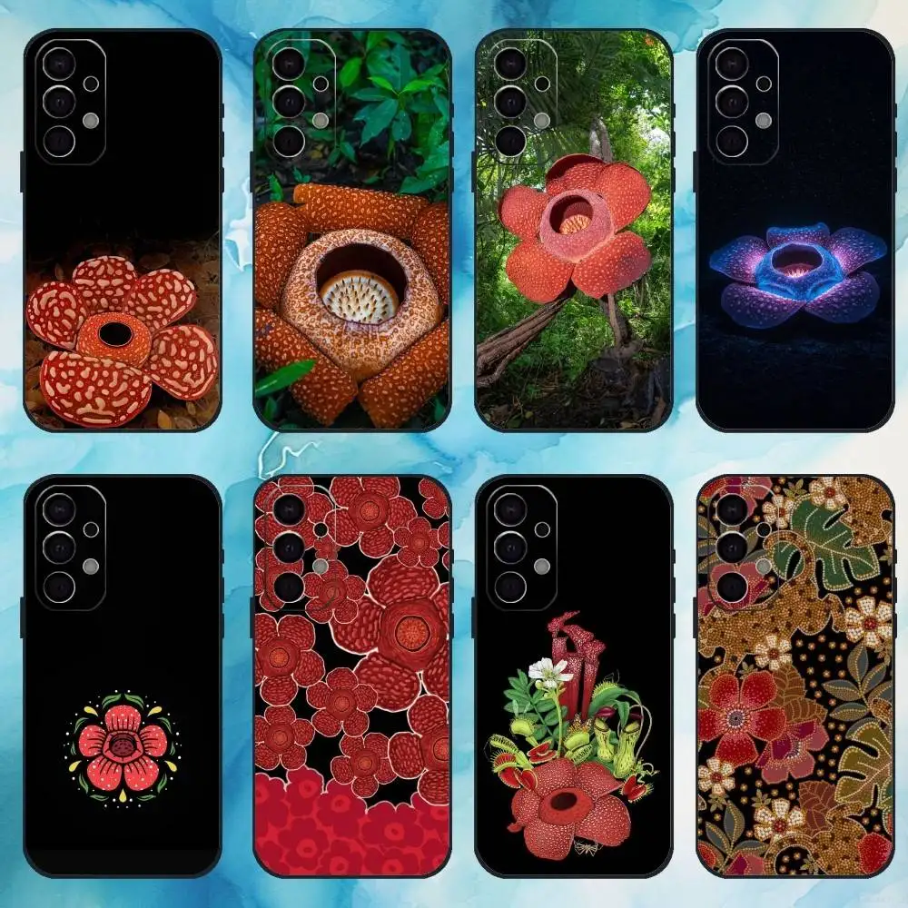 

Rafflesia Phone Case For Samsung Galaxy A73,A72,A71,A70,A53,A52,A51,Soft Silicone Black Cover
