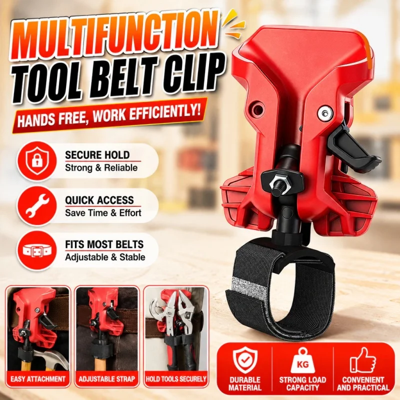 3PCS Universal Electric Tool Quick Hanging Clip,Self-locking Drill Holder Belt Clip Quick Release,Waist-Mounted Tool Organizer