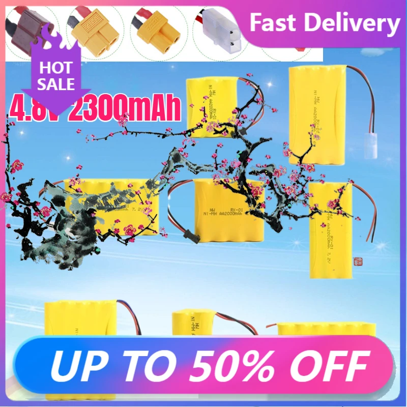 

【Fast Delivery】NiCD NiMH 4.8V 2300mAh Battery for Toy Remote Control Car Rechargeable Battery Pack Rc Cars Boat Ship Toys AA 4.8
