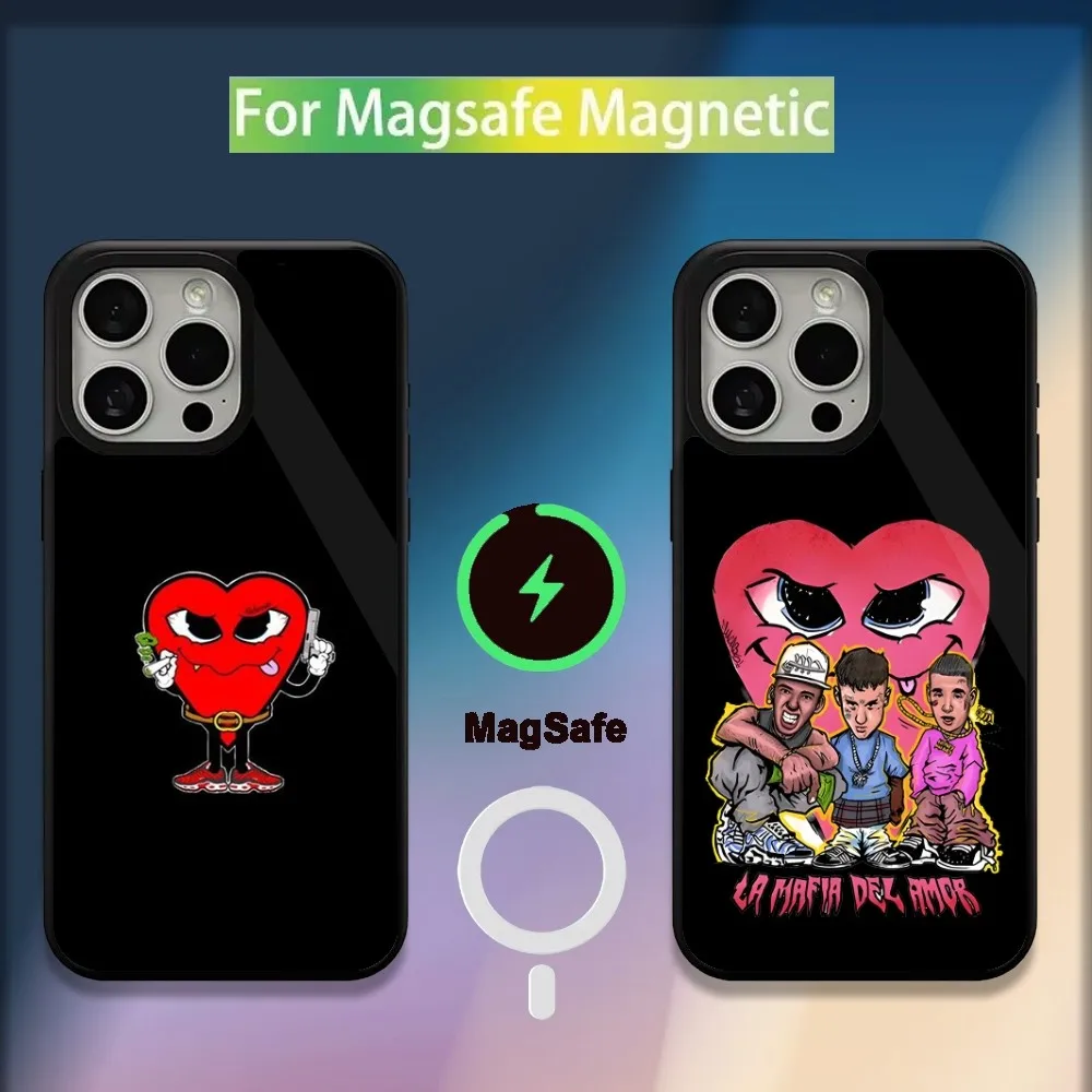 

Rapper La Mafia Del Amor Phone Case For iPhone 16,15,14,13,12,11,Plus,Pro,Max,Mini Magsafe Magnetic Wireless Charging