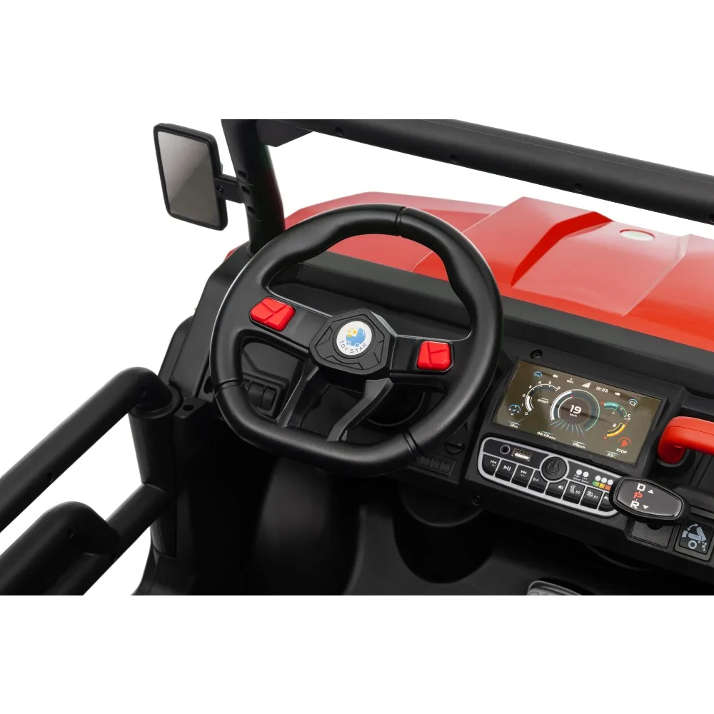 24V Kids Ride On Car 2 Seater UTV With Remote Control 2X200W Motors Toy Cars Electric Dump Bed Bluetooth Off Road Car For Kids