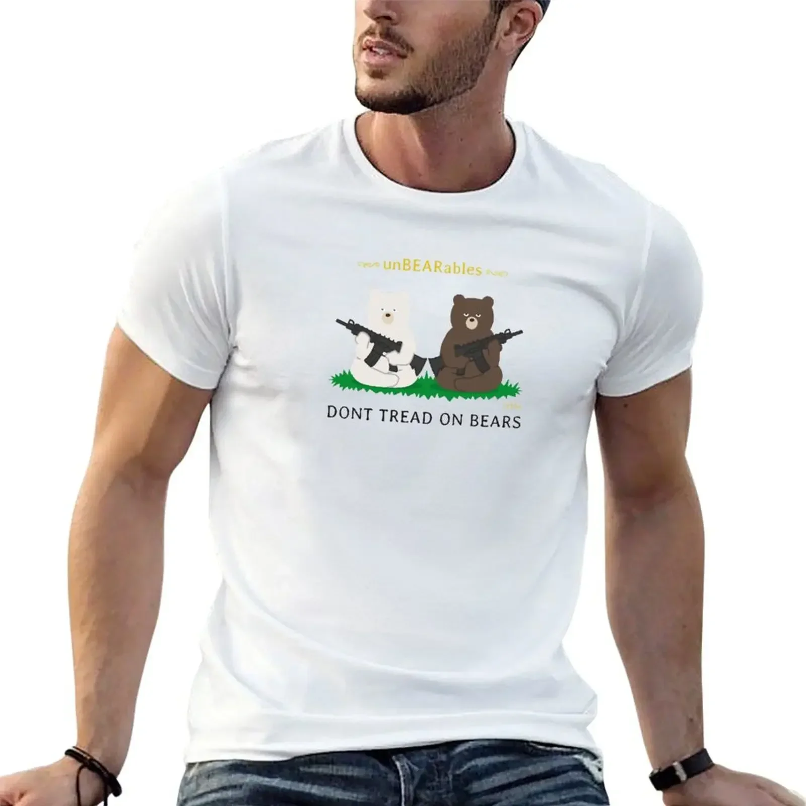 unBEARable Gadsden Flag T-Shirt quick drying aesthetic clothes graphics boys animal print tshirts for men