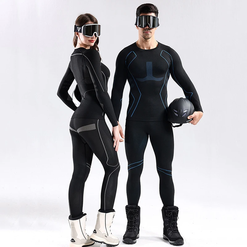 Winter Thermal Base Layer Set for Skiing Men & Women's Quick-Dry Compression Wear Moisture-Wicking Warm Cycling Sport Underwear