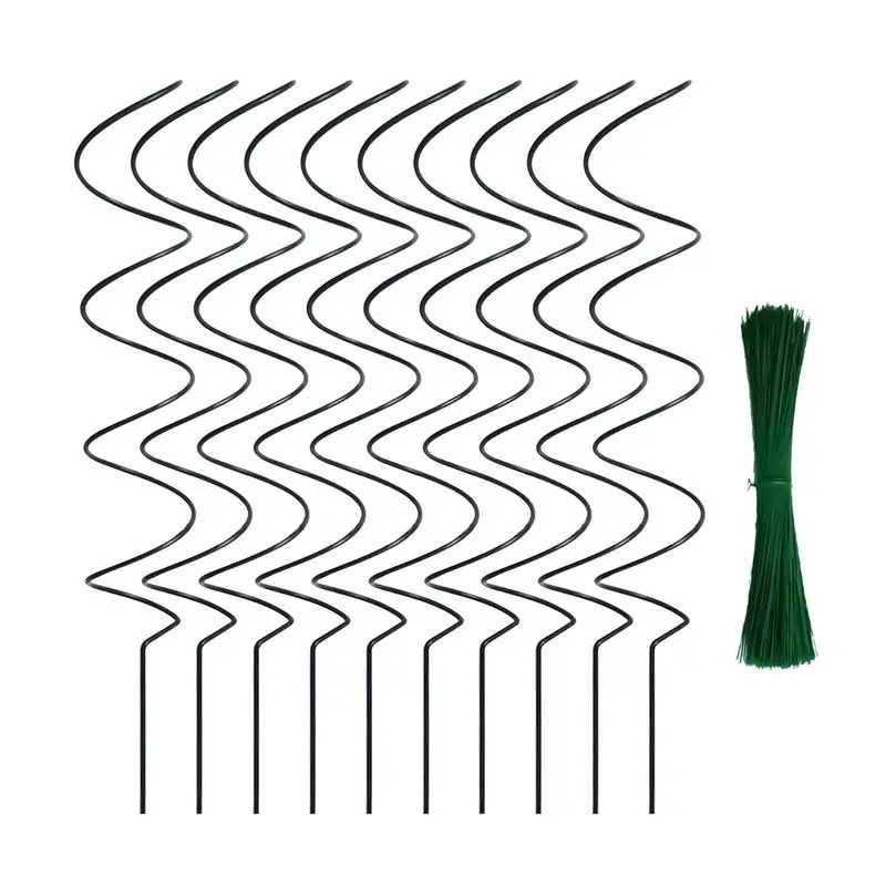 

Tomato Twist Stake Climbing Plant Metal Stake Wind-Resistant Structure Garden Vine Plants Support Sticks For Fruit Vegetables