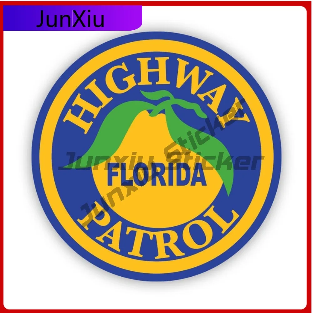

Florida Highay Patrol Fade Resistant Waterproof Racing For Helmet Car Window Motorcycle Easy To Remove Removable Accessories