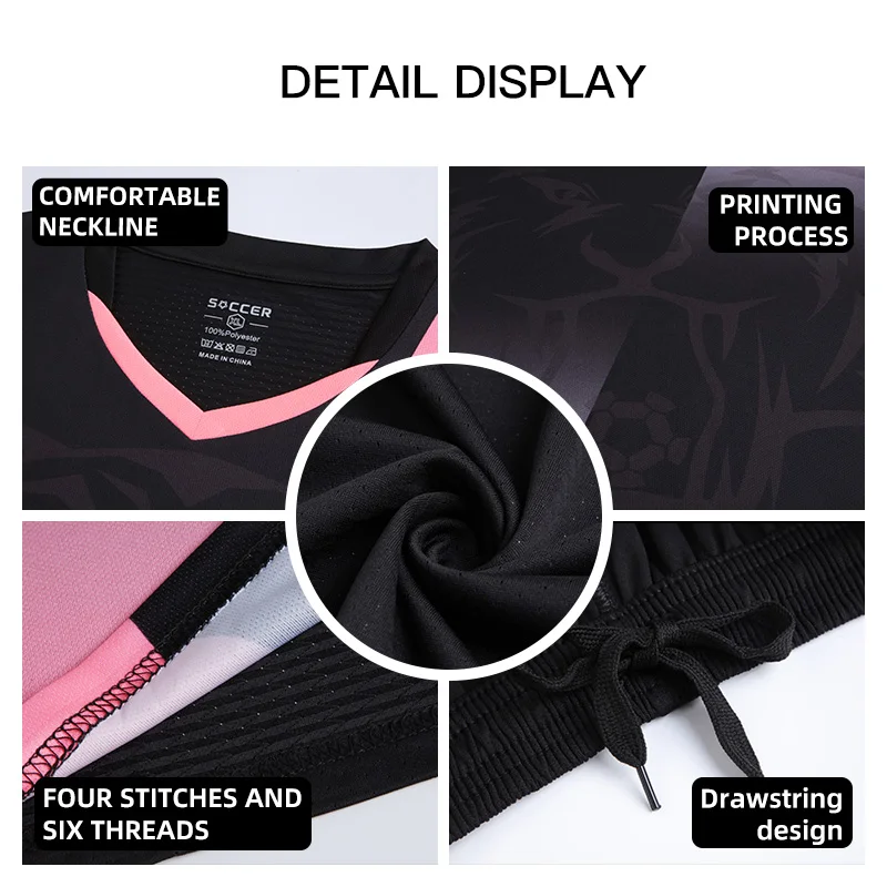 New MAN Women Football Jerseys Soccer Quick-Drying Professional  Uniforms Adult Kids Futsal Sportswear Kit Training