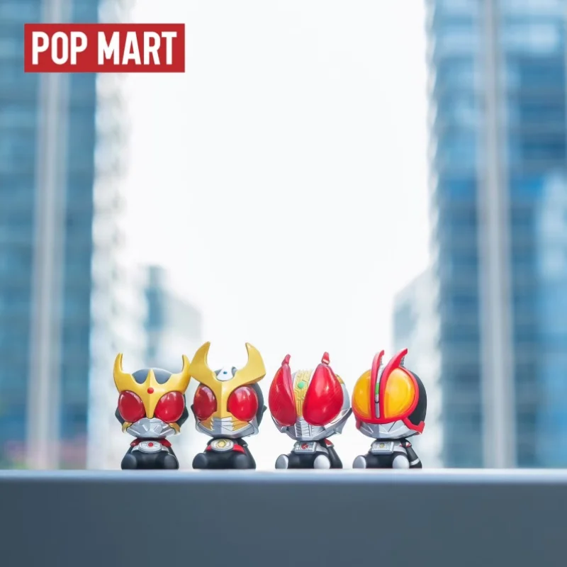 

Лидер продаж, оригинальный продукт, Popmart Kamen Rider, супер мини-фигурка-сюрприз, слепая коробка, фигурка, украшение, коллекция, подарок