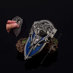 Lionheart Shield Toy Model, 10cm (3.93in) Zinc Alloy - Rust-Resistant - Perfect for World Warcraft Fans, Figure Accessory