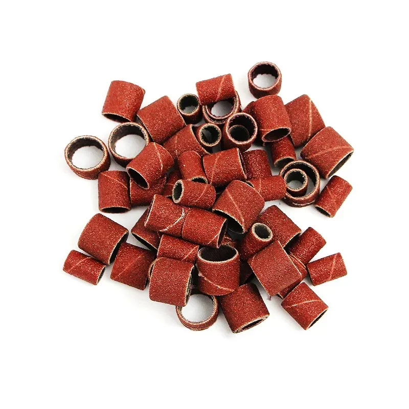 102/132 قطعة مجموعة طبلة الصنفرة 1/4 3/8 1/2 بوصة أشرطة الصنفرة مع مماسك الصنفرة لملحقات دريمل الأظافر #5