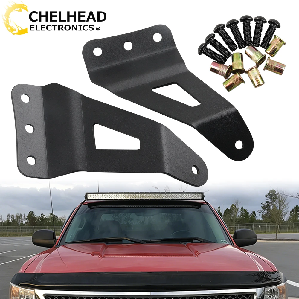 

Кронштейн для крепления светодиодной панели на верхнюю часть лобового стекла 50'' для Chevrolet Chevy Silverado Suburban GMC Pickup 2007-2014