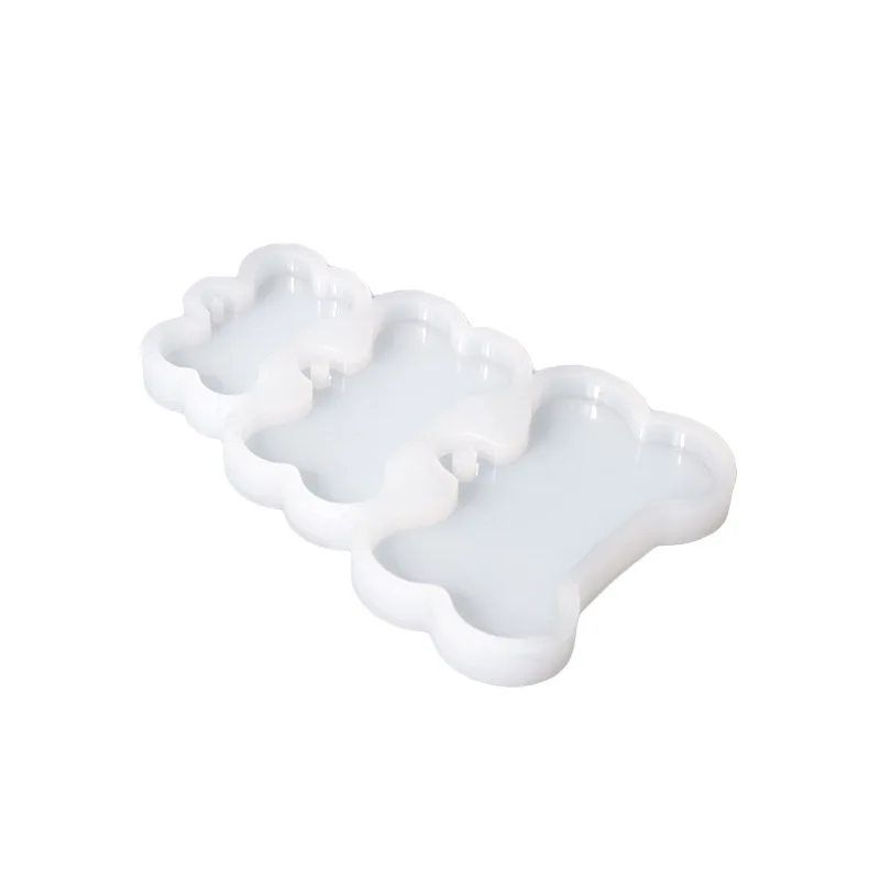 

Bone shaped silicone mold made of epoxy resin can be used for pet hanging DIY home pendant keychain