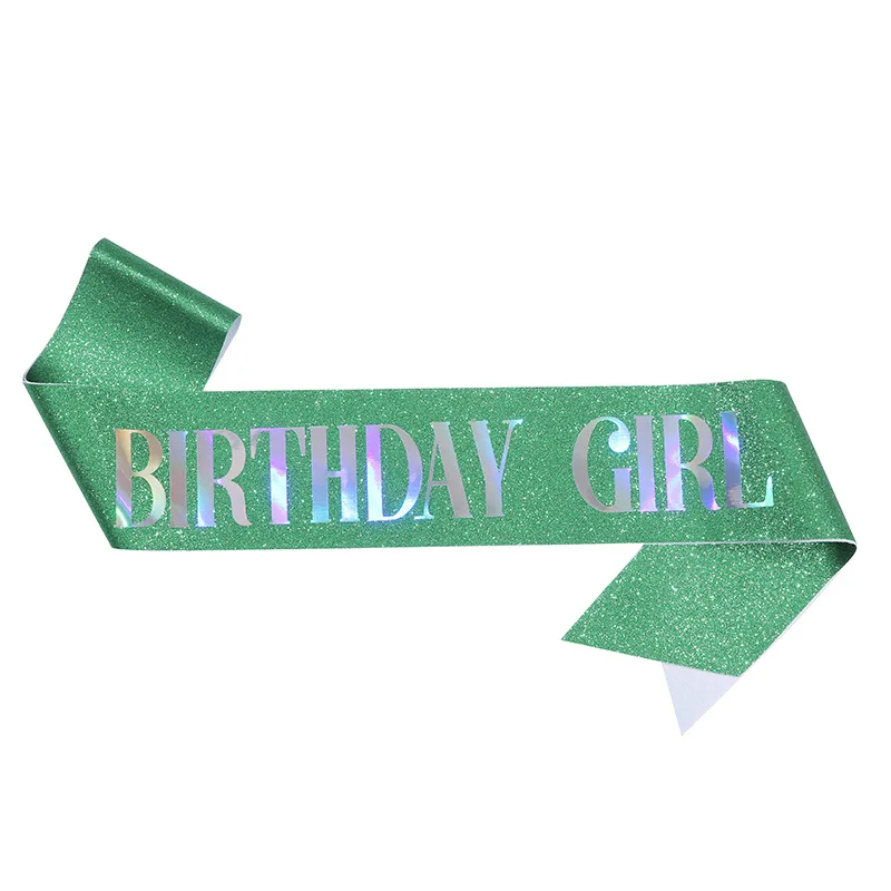 Geburtstagsschärpe für Mädchen und Frauen, 16., 18., 20., 21., 30. Alles Gute zum Geburtstag, Party-Dekorationszubehör, glitzernde Satin-Geburtstagsschärpe – Detail 11