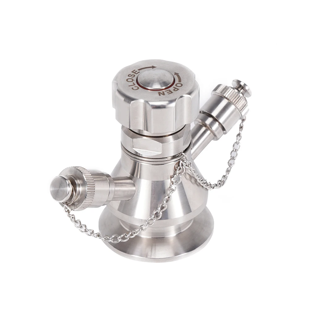 Beer Brewing Aseptic Manual Safety Water Sampling Valve Stainless Steel Tri Clamp