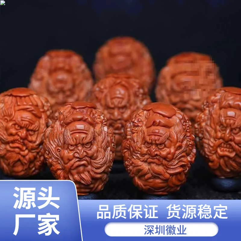 

Olive Hundred Ghosts Blessing Bracelet Carved Stone Chain Handheld