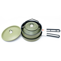 1.35L Camping Cookware Mess Kit Non-Stick Lightweight Pot /Fry Pan Kettle Aluminum /Camping Cooking Supplies /Outdoor Tableware