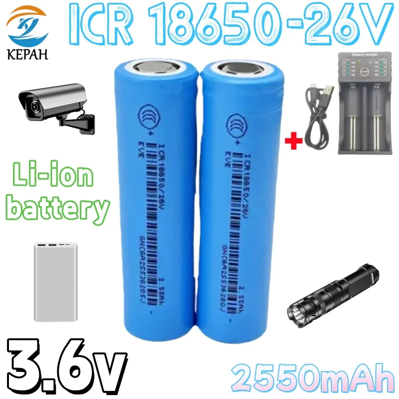 

ICR 18650/26 В 3,6 В 18650 2550 мАч достаточная емкость литиевая аккумуляторная батарея электронные продукты, такие как игрушечные фонарики