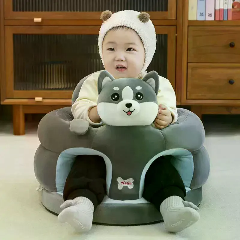 

1Pcs Baby Feeding Chair Sofa Cover Cute Animal Plush Children's Sofa Soft And Comfortable Baby Seat Cover Without Filling Cotton