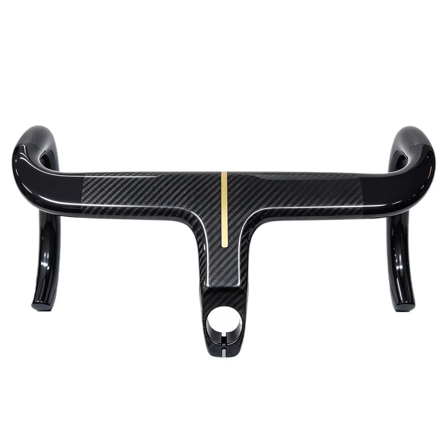 Ultralight Carbon Aero Integrated Cockpit Road Handlebar -10° OD1 One Piece Drop Bar Internal Wiring Racing Bicycle Bent Bar