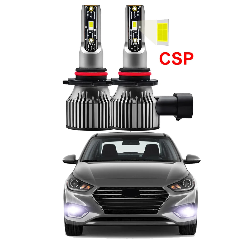 2Pcs LED Fog Lamp Bulbs For Hyundai Accent 2018 2019 2020 2021 2022 White Fog Lamp Canbus