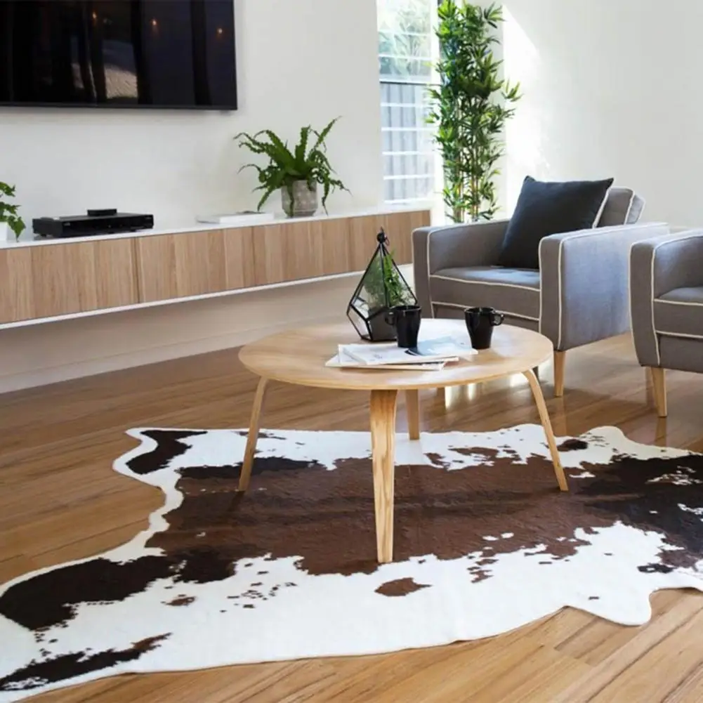 

Attractive Floor Rug Acrylic Fibers Flexible Portable Chair Throw Rug Doorway Mat Cow Animal Print