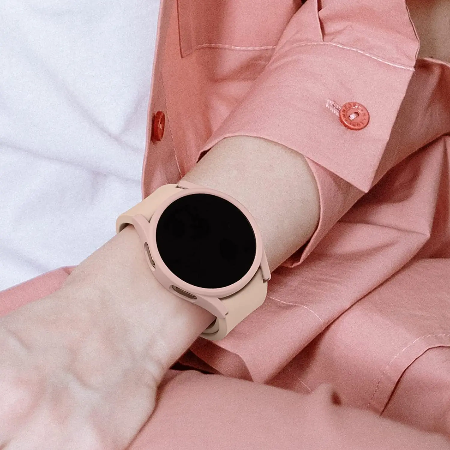 Cover Case for Samsung Galaxy Watch 4 44mm 40mm Accessories All-Around Protective Bumper Shell Galaxy Watch 4 Classic 42mm 46mm