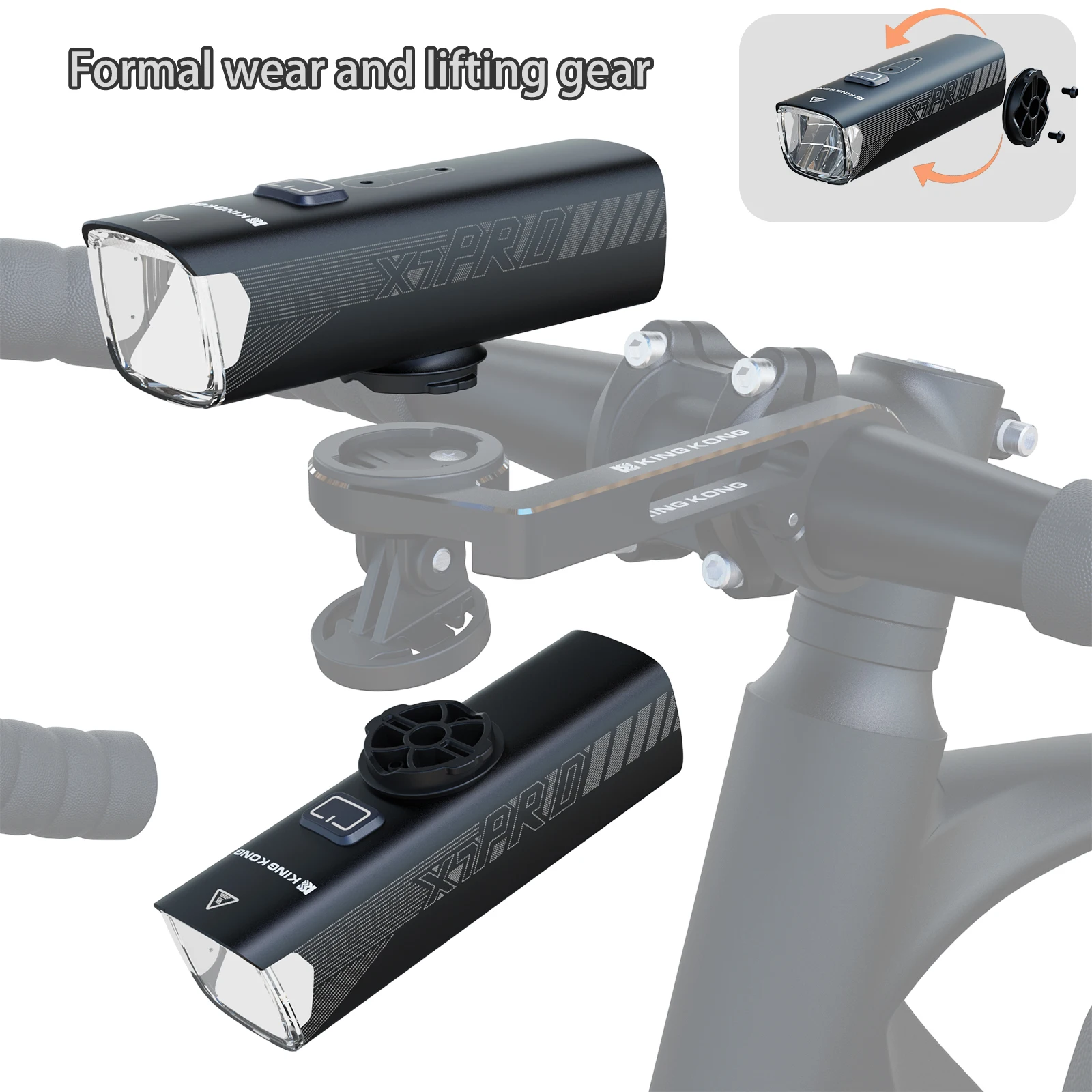 

X7pro2600mAh With Anti-glare Cutoff Lines LED Bicycle Light， USB Rechargeable Front Bike Light, ,