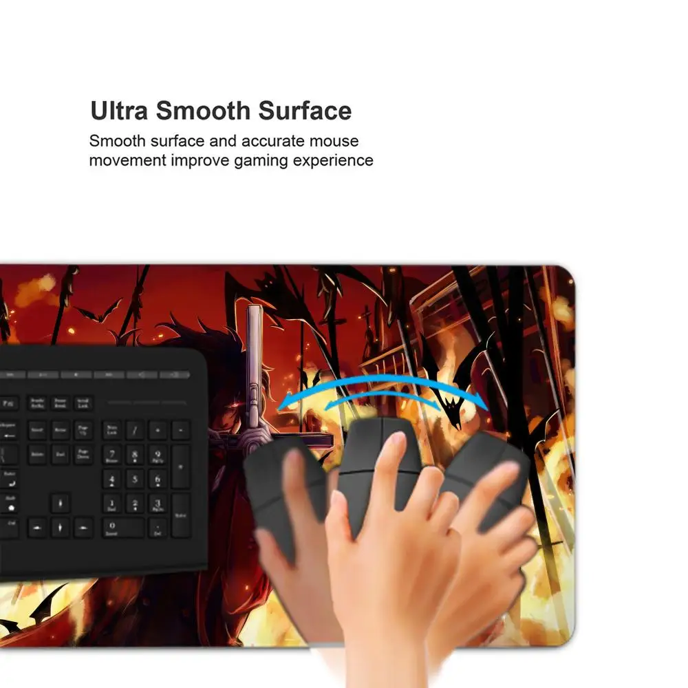 Anime Hellsing Alucard mouse pad XXL Gaming Accessories Office Gamer Keyboard Desk Mat Non-Slip Laptop Notebook rubber mousepad