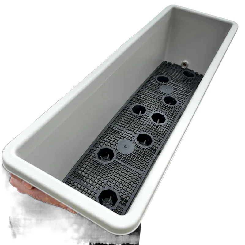 Rectangle plastic flower pot/flower box Strawberry planting pot Family planting pot Balcony growing box Long strip