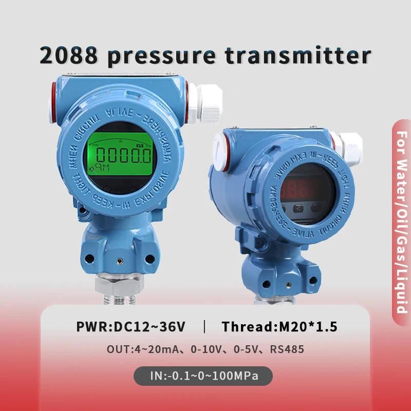 G1/2 IP65 Pressure Sensor Hydraulic Pressure Transmitter with LCD display 0-40Mpa Pressure Transducer